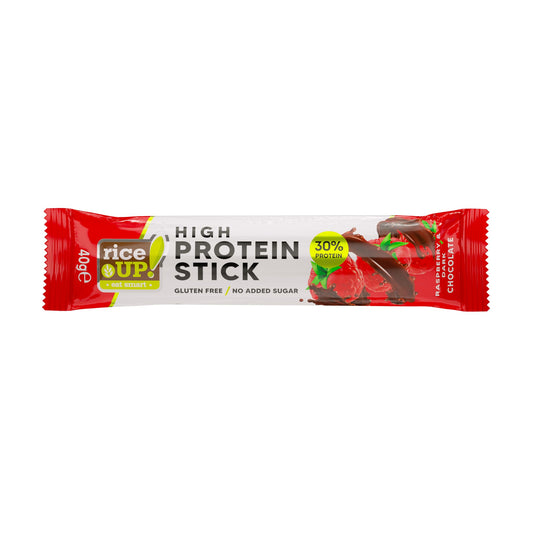 Baton proteic fara gluten cu aroma de zmeura 40gr Rice Up
