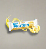 Baton proteic cu vanilie fara gluten in glazura alba 60gr Maxsport