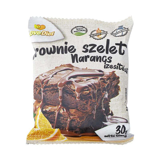 Brownie fara gluten, fara lactoza cu portocale 30gr Love Diet