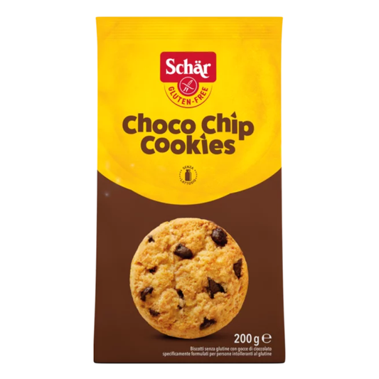 Fursecuri cu fulgi de ciocolata fara gluten Choco Chip Cookies 200gr Schar