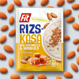 Terci de orez fara gluten cu caramel sarat si migdale 60gr Fit Reggeli