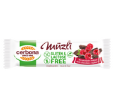 Baton musli fara gluten cu ciocolata si zmeura 35gr Cerbona