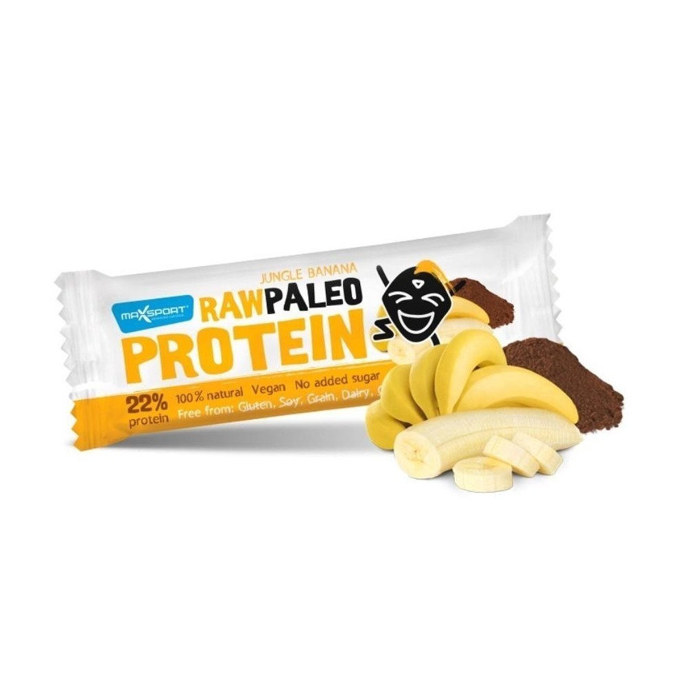 Baton proteic banane Raw Paleo 50g Maxsport
