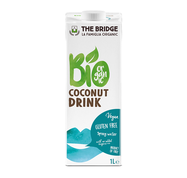 Lapte bio de nuca de cocos fara gluten 1l The Bridge