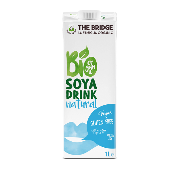 Lapte bio de soia fara gluten 1l The Bridge