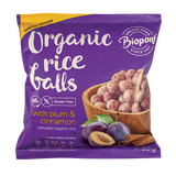 Bilute de orez bio fara gluten cu prune si scortisoara 55gr Biopont