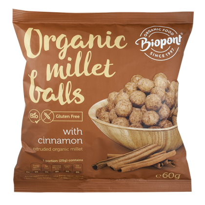 Bilute de mei bio fara gluten cu scortisoara 60gr Biopont