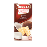 Ciocolata alba fara gluten cu cocos 75gr Torras