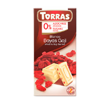 Ciocolata alba cu goji fara gluten 75gr Torras