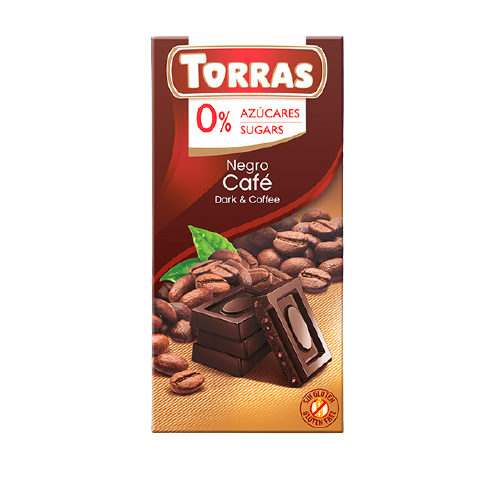Ciocolata neagra fara gluten cu cafea 75gr Torras