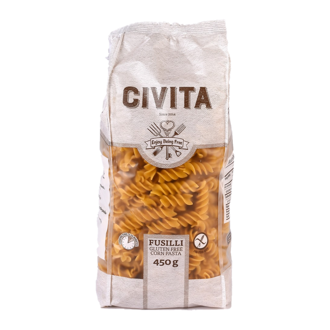 Paste fara gluten din porumb spirale 450gr Civita
