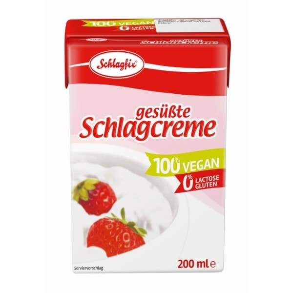 Crema vegana indulcita pentru frisca fara gluten 200ml Schlagfix