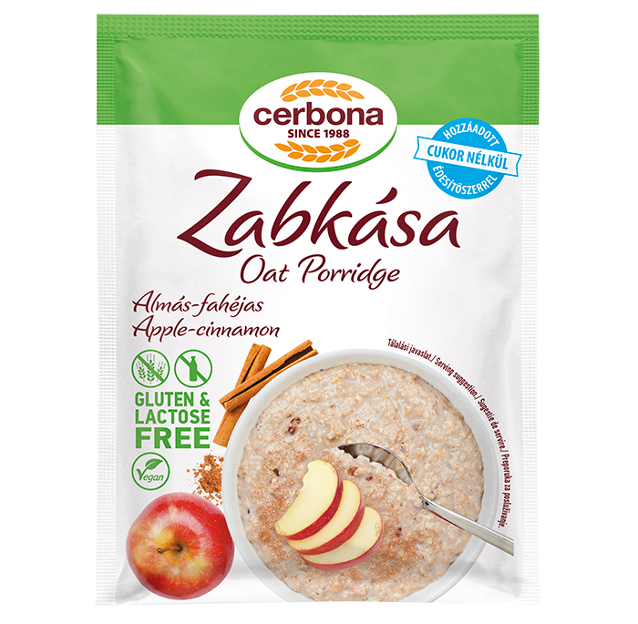 Terci de ovaz cu aroma de mere si scortisoara fara gluten 50gr Cerbona