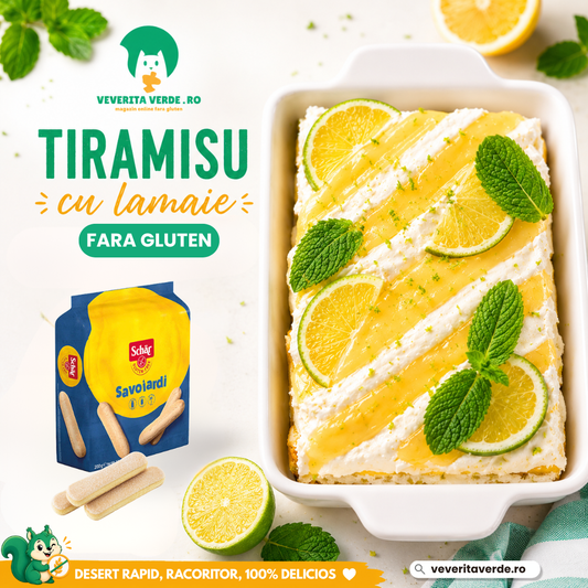 Tiramisu cu lamaie fara gluten