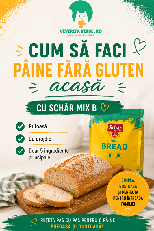 Paine fara gluten cu Schar Mix B - reteta pas cu pas