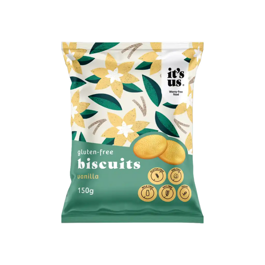 Biscuiti fragezi fara gluten cu vanilie 150gr It's Us