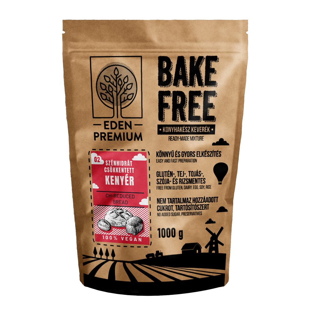 Mix faina fara gluten cu nivel redus de carbohidrati 1kg Bake Free Eden Premium