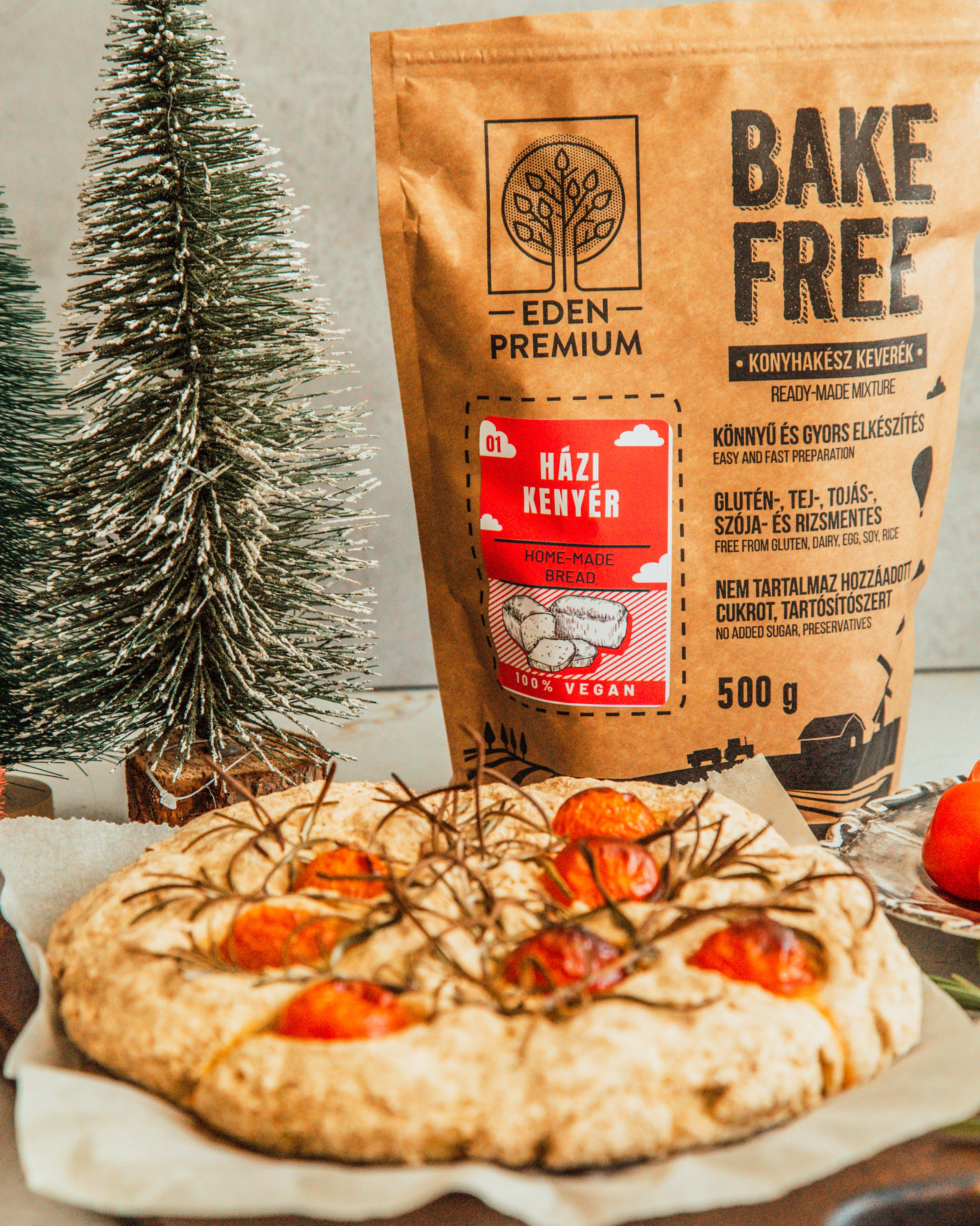 Mix faina fara gluten pentru paine de casa 1kg Bake Free Eden Premium