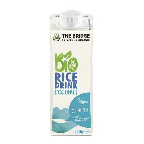 Lapte orez cu cocos fara gluten bio 250ml The Bridge