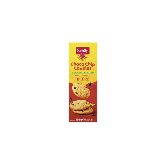 Biscuiti cu fulgi de ciocolata fara gluten Choco Chip Cookies 100gr Schar