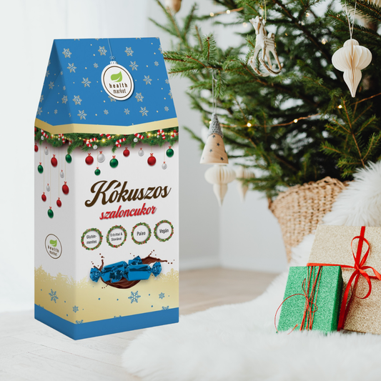 Bomboane de pom fara gluten cu cocos invelite in ciocolata 250gr Health Market