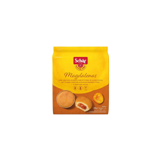 Briose fara gluten cu gem de caise Magdalenas 200gr Schar
