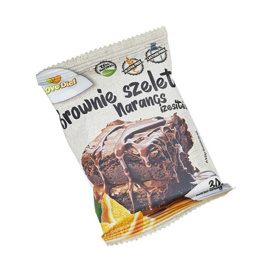 Brownie fara gluten, fara lactoza cu portocale 30gr Love Diet