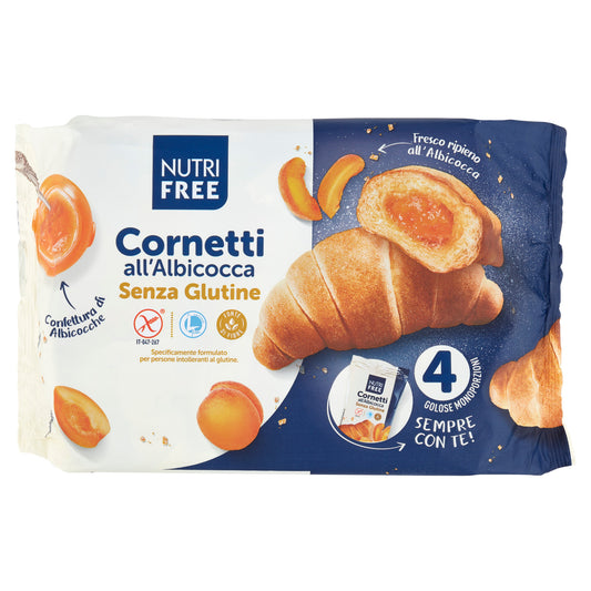 Cornulete cu gem de caise fara gluten Cornetti 240gr NutriFree