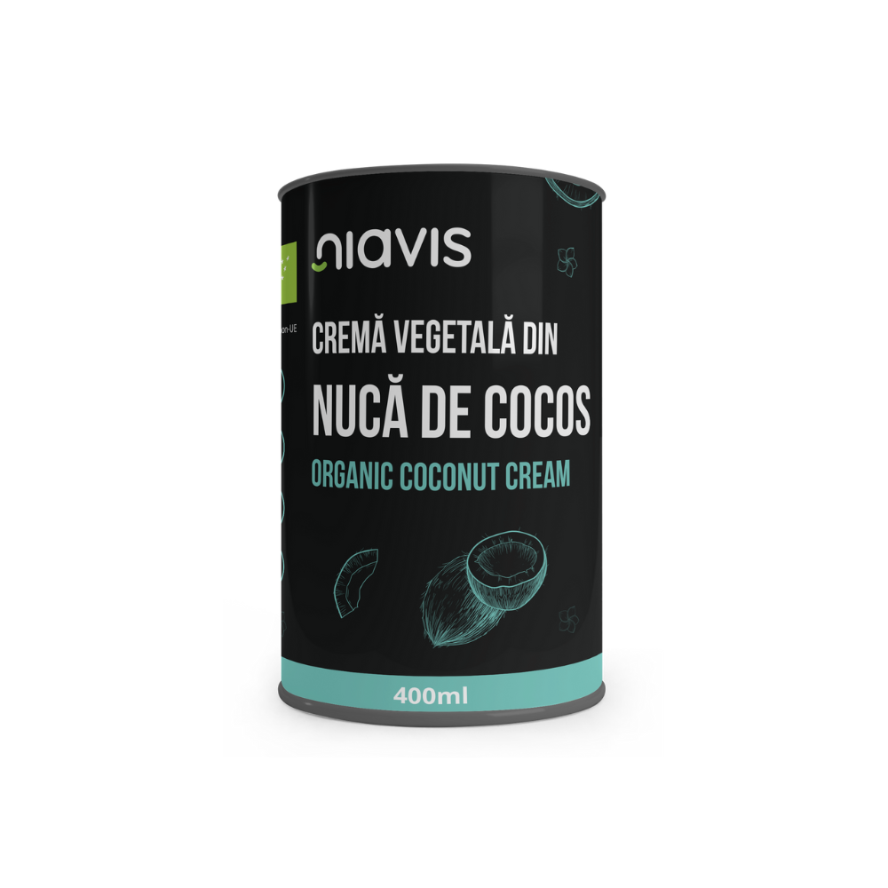 Crema de cocos fara gluten, fara lactoza, bio 400ml Niavis