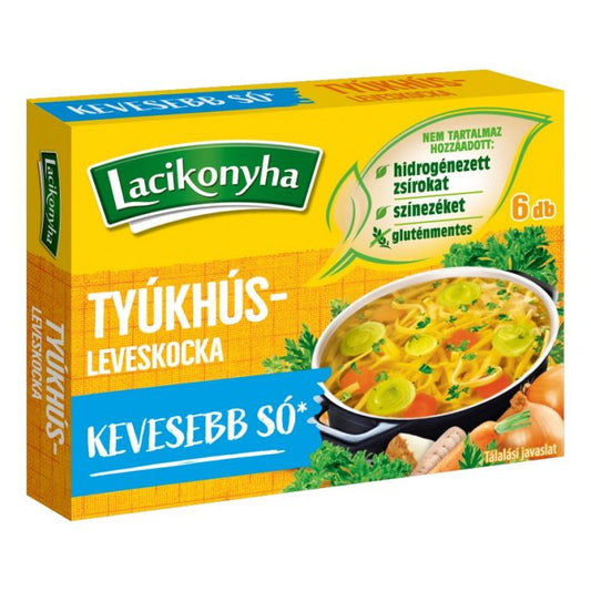 Cuburi pentru Supa de Pui fara gluten 60g Lacikonyha