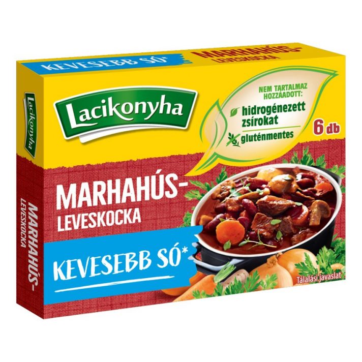 Cuburi pentru supa de vita, fara gluten 60gr Lacikonyha