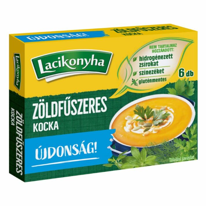 Cuburi cu verdeturi pentru supa, fara gluten 60gr Lacikonyha
