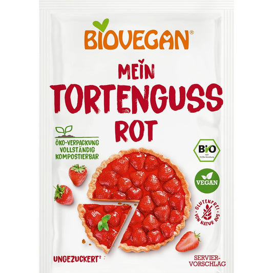 Gelatina vegana rosie, fara gluten, bio 2x7gr Biovegan