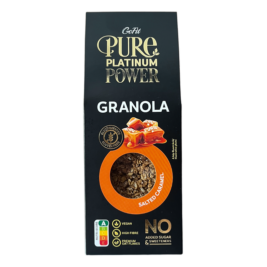 Granola fara gluten cu caramel sarat 250gr GoFit