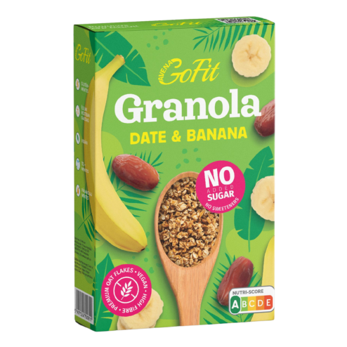 Granola fara gluten, fara zahar curmale si banane 250gr GoFit