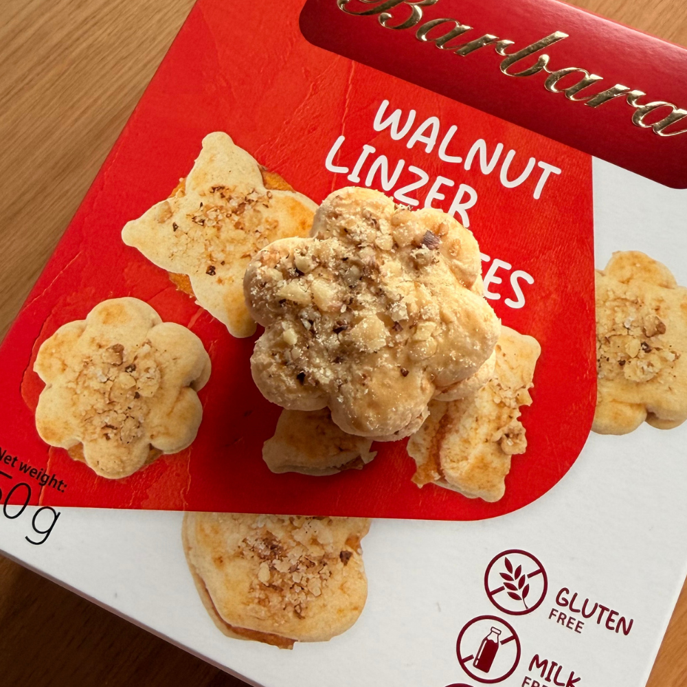 Linzer cu nuci si gem de caise fara gluten 130gr Barbara