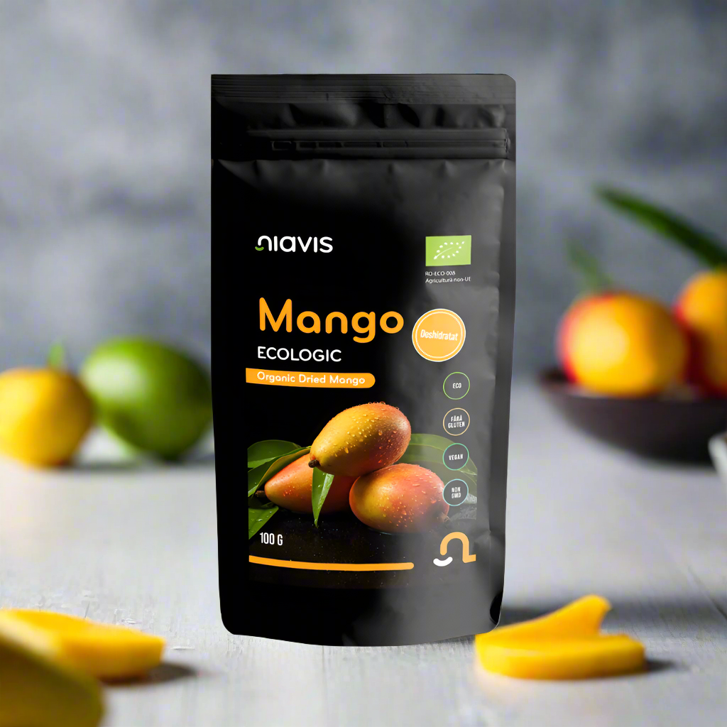 Mango deshidratat fara gluten, bio 100gr Niavis