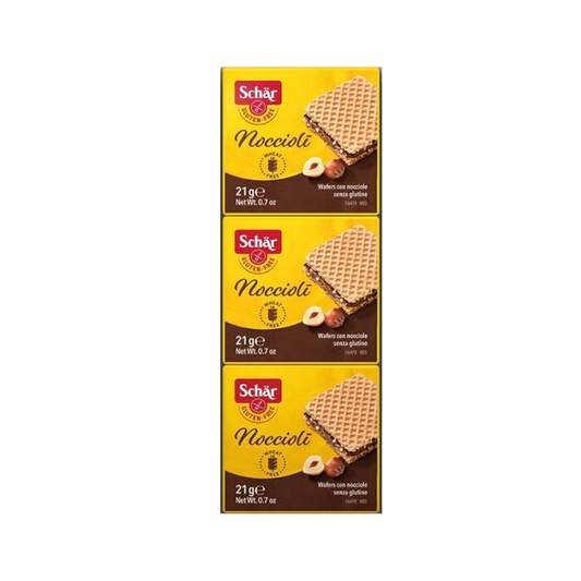 Napolitane cu crema de alune fara gluten Noccioli 3x21g Schar