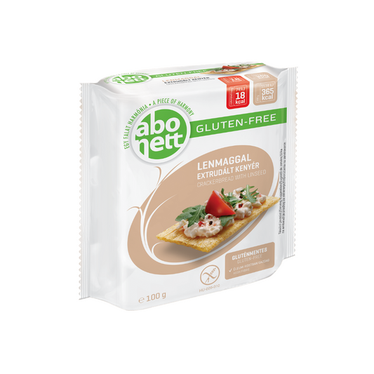 Paine extrudata fara gluten din porumb cu seminte de in 100gr Abonett