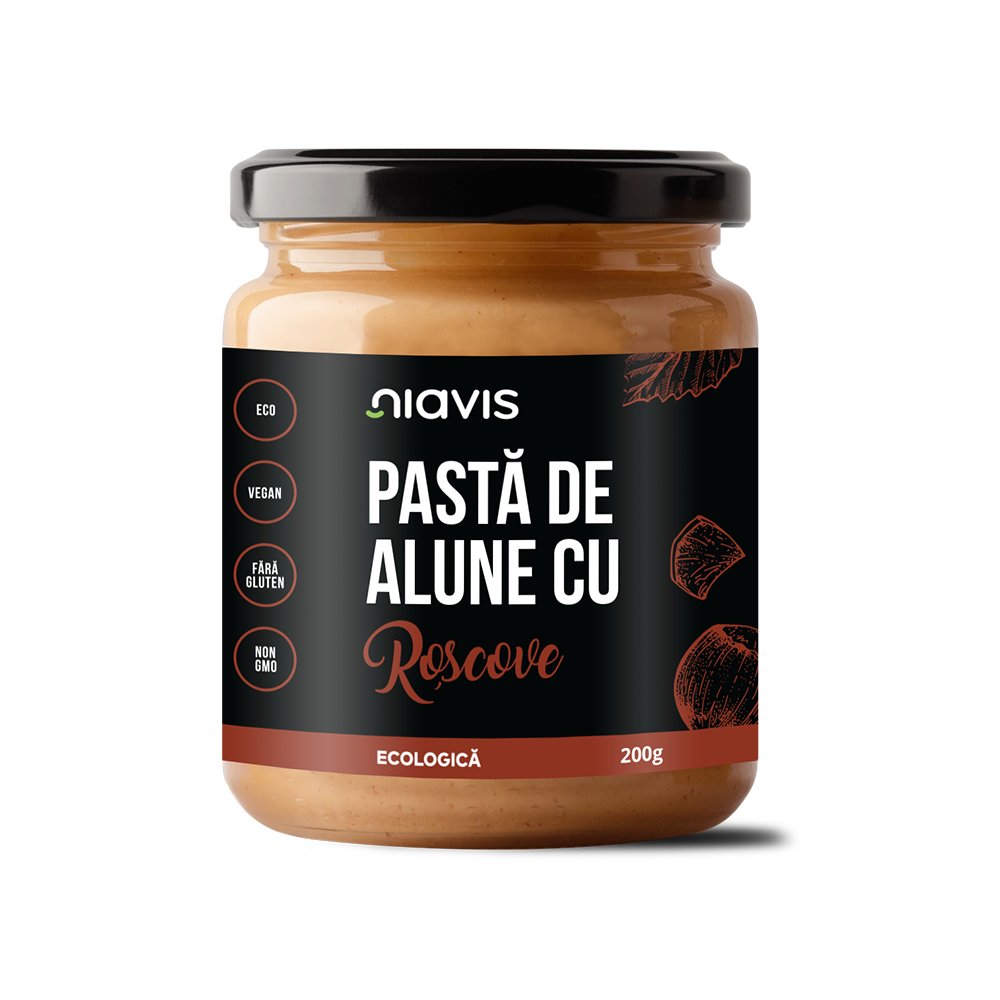 Pasta de alune cu roscove, fara gluten, bio 200gr Niavis