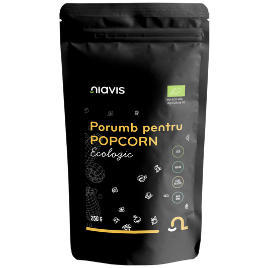 Porumb pentru popcorn fara gluten, bio 250gr Niavis