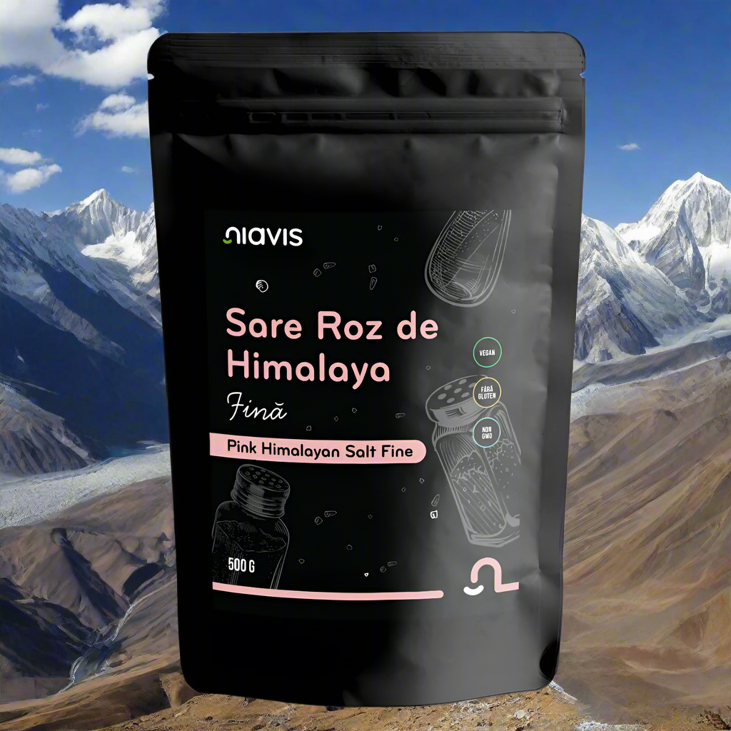 Sare roz de Himalaya fina fara gluten 500g Niavis