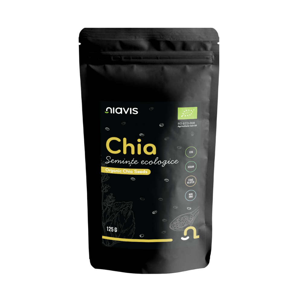 Seminte de chia fara gluten, bio 125gr Niavis