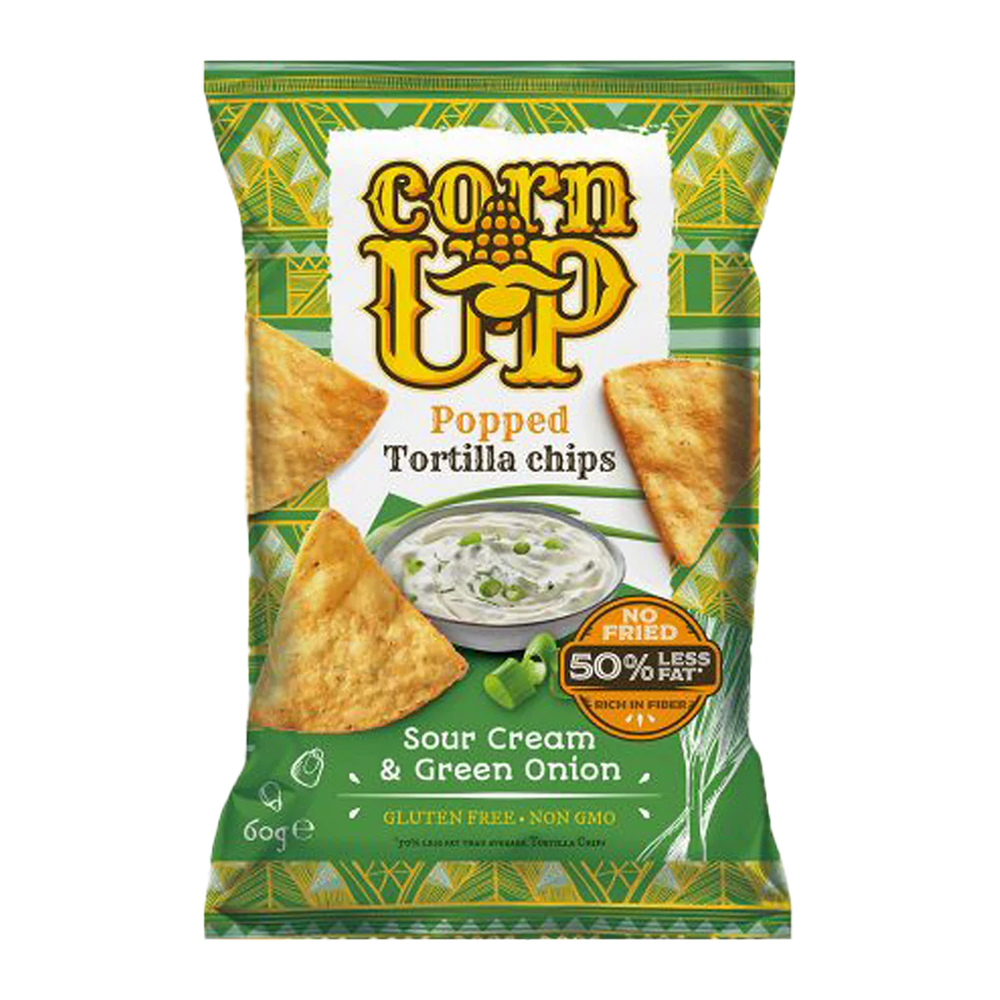 Chips tortilla fara gluten cu smantana & ceapa 60gr Corn Up