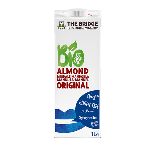 Lapte bio de migdale fara gluten 1l The Bridge