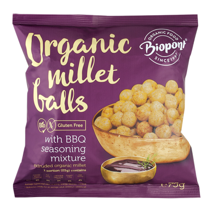 Bilute de mei bio fara gluten cu barbeque 75gr Biopont