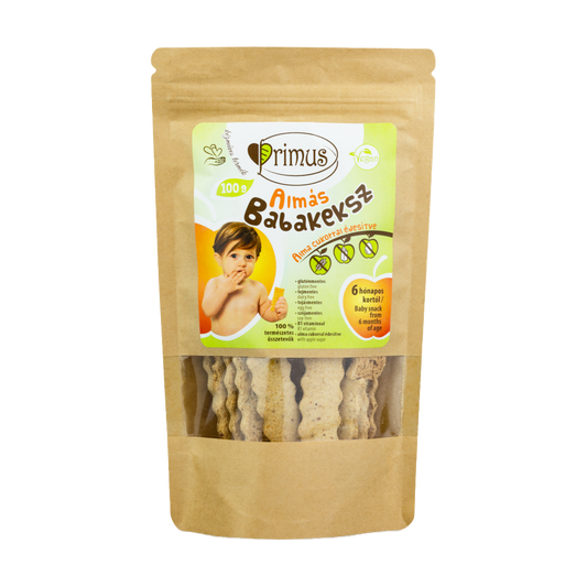 Biscuiti fara gluten pentru bebelusi 6+ cu mere 100gr Primus