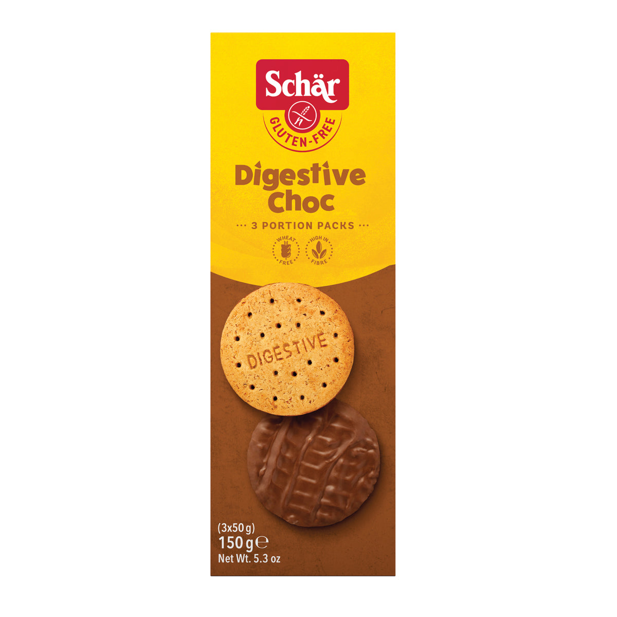 Biscuiti fara gluten Digestive Choc cu ciocolata 150gr Schar