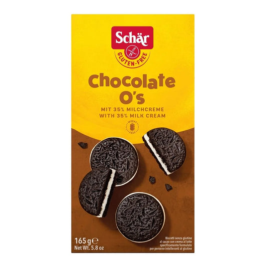 Biscuiti cu crema de lapte fara gluten Chocolate O's 165gr Schar