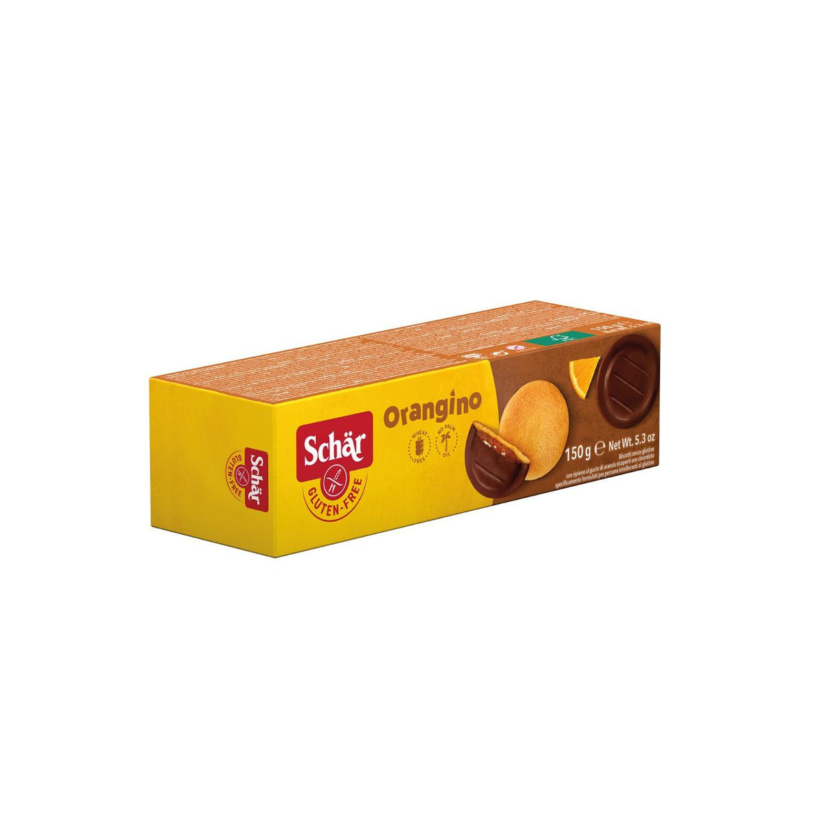 Biscuiti fara gluten cu jeleu de portocale Orangino 150gr Schar